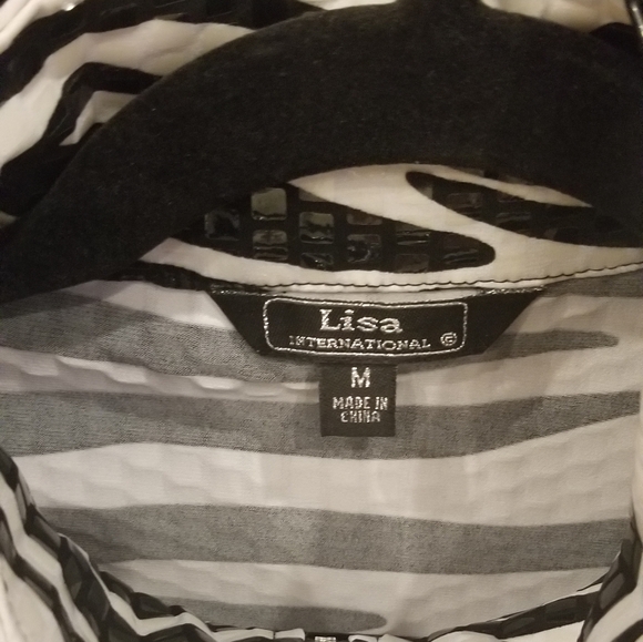 Lisa International Zebra Print Stretch Jacket - Picture 4 of 4